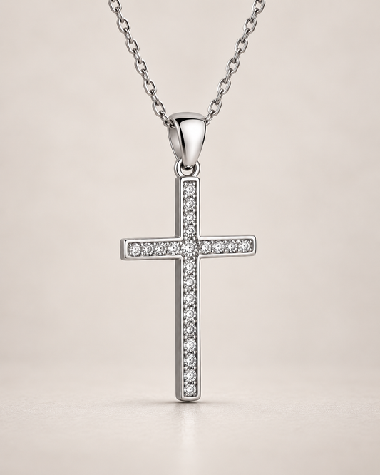 Classic Sterling Silver Cross Necklace for Women